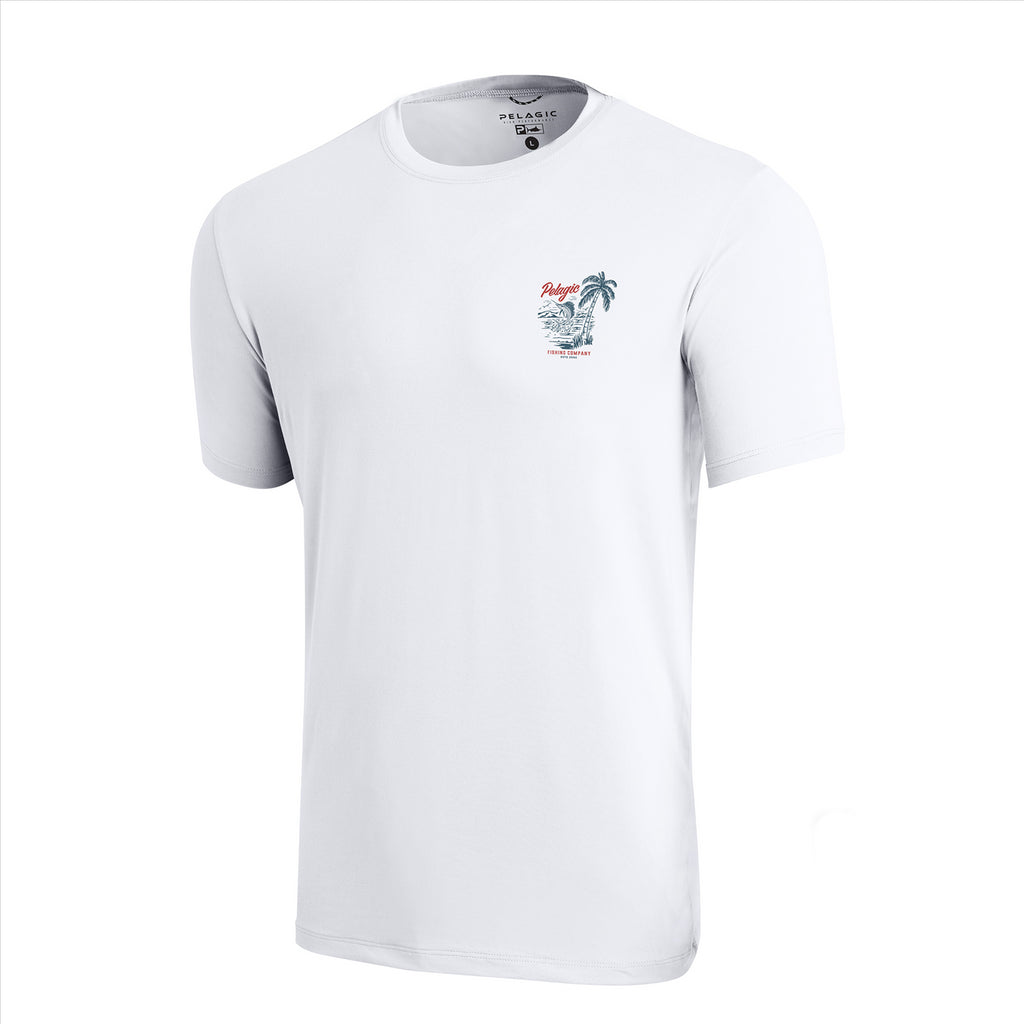 Pelagic Freespool Paradise Performance Shirt - White
