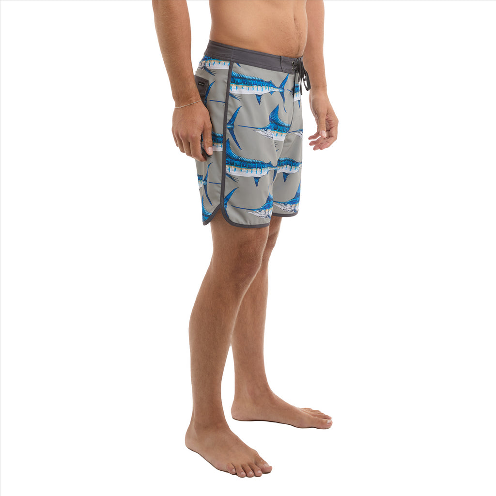 Pelagic High Spot 18" Boardshorts - Goione Marlin Grey