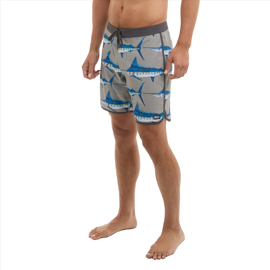 Pelagic High Spot 18" Boardshorts - Goione Marlin Grey