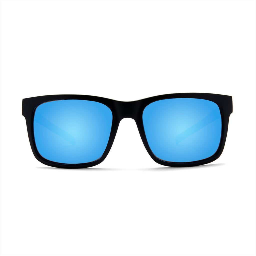 Pelagic Latitude - Polarised Mineral Glass - Matte Black/Blue Mirror