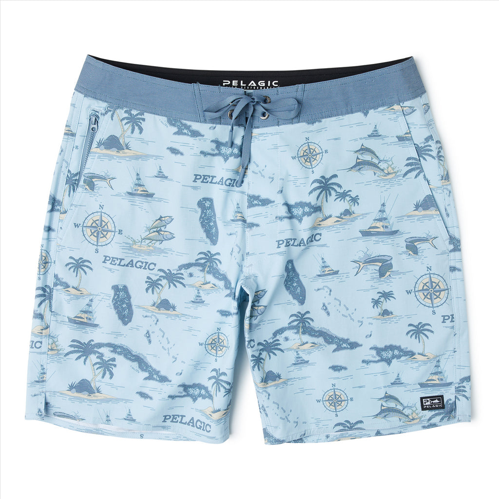 Pelagic Ledge 18" Boardshorts - Blue Fog