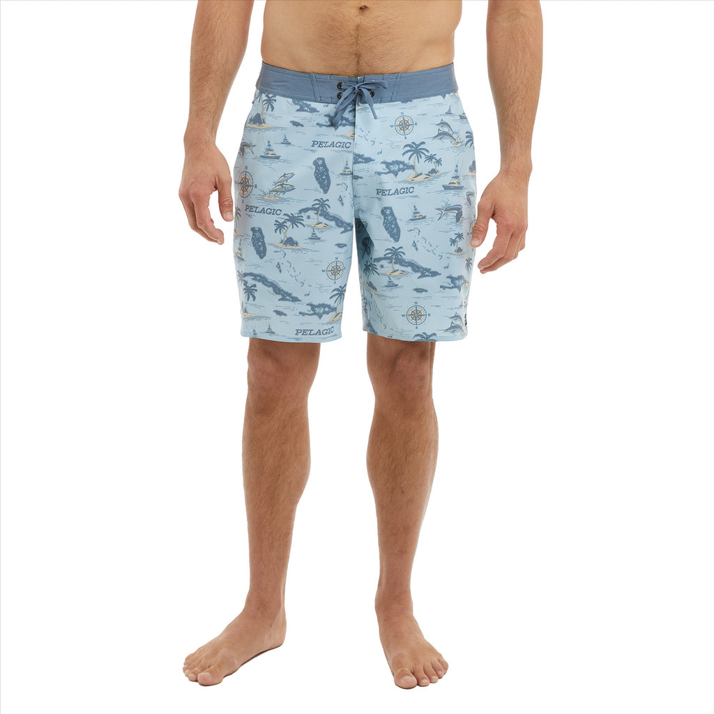Pelagic Ledge 18" Boardshorts - Blue Fog