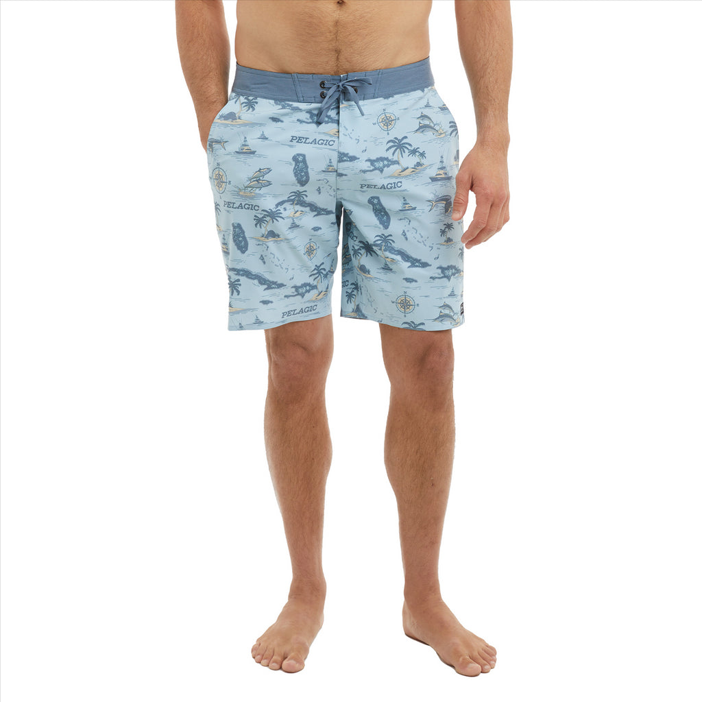 Pelagic Ledge 18" Boardshorts - Blue Fog
