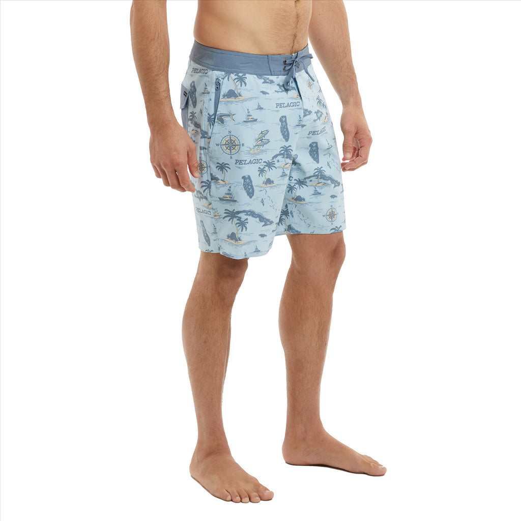 Pelagic Ledge 18" Boardshorts - Blue Fog