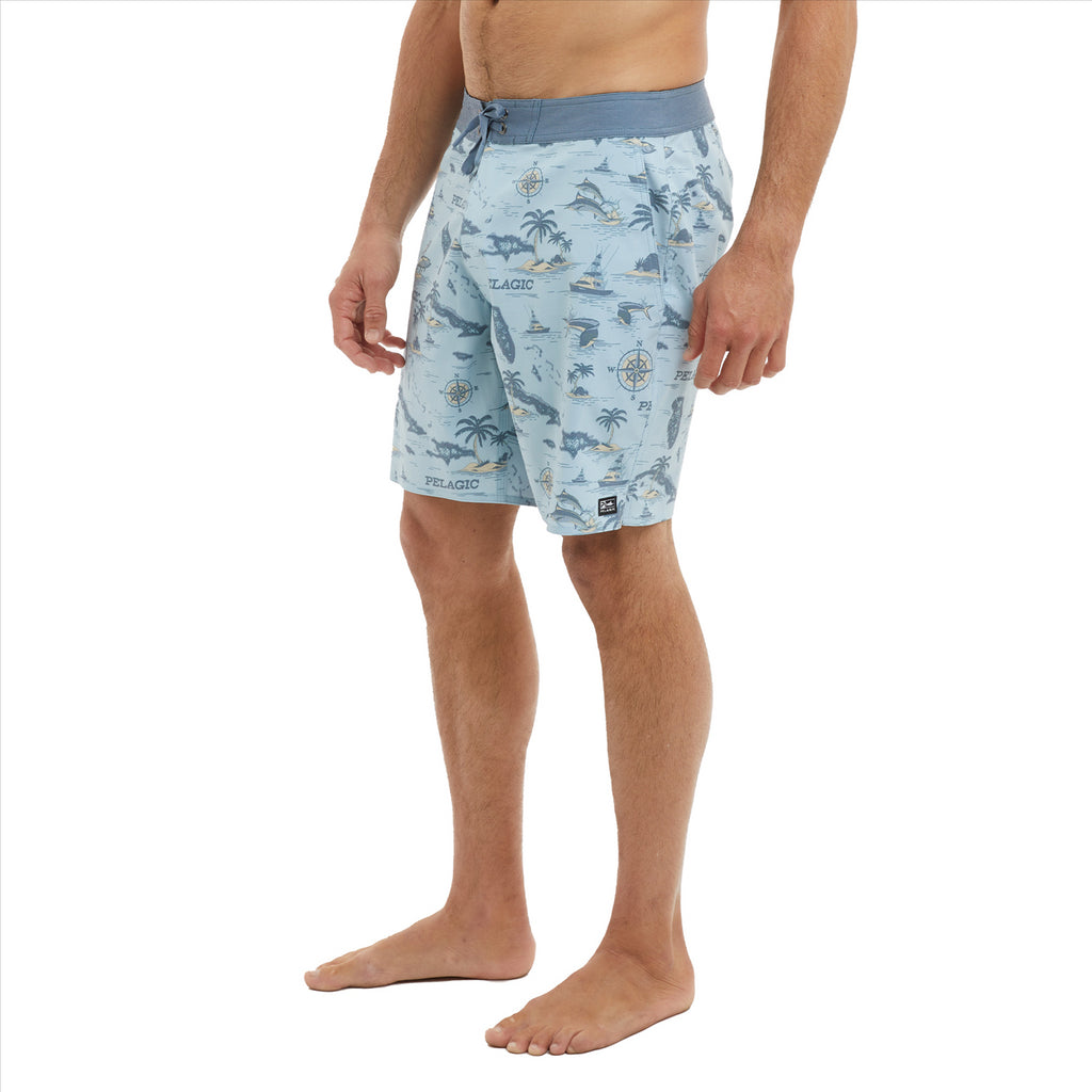 Pelagic Ledge 18" Boardshorts - Blue Fog