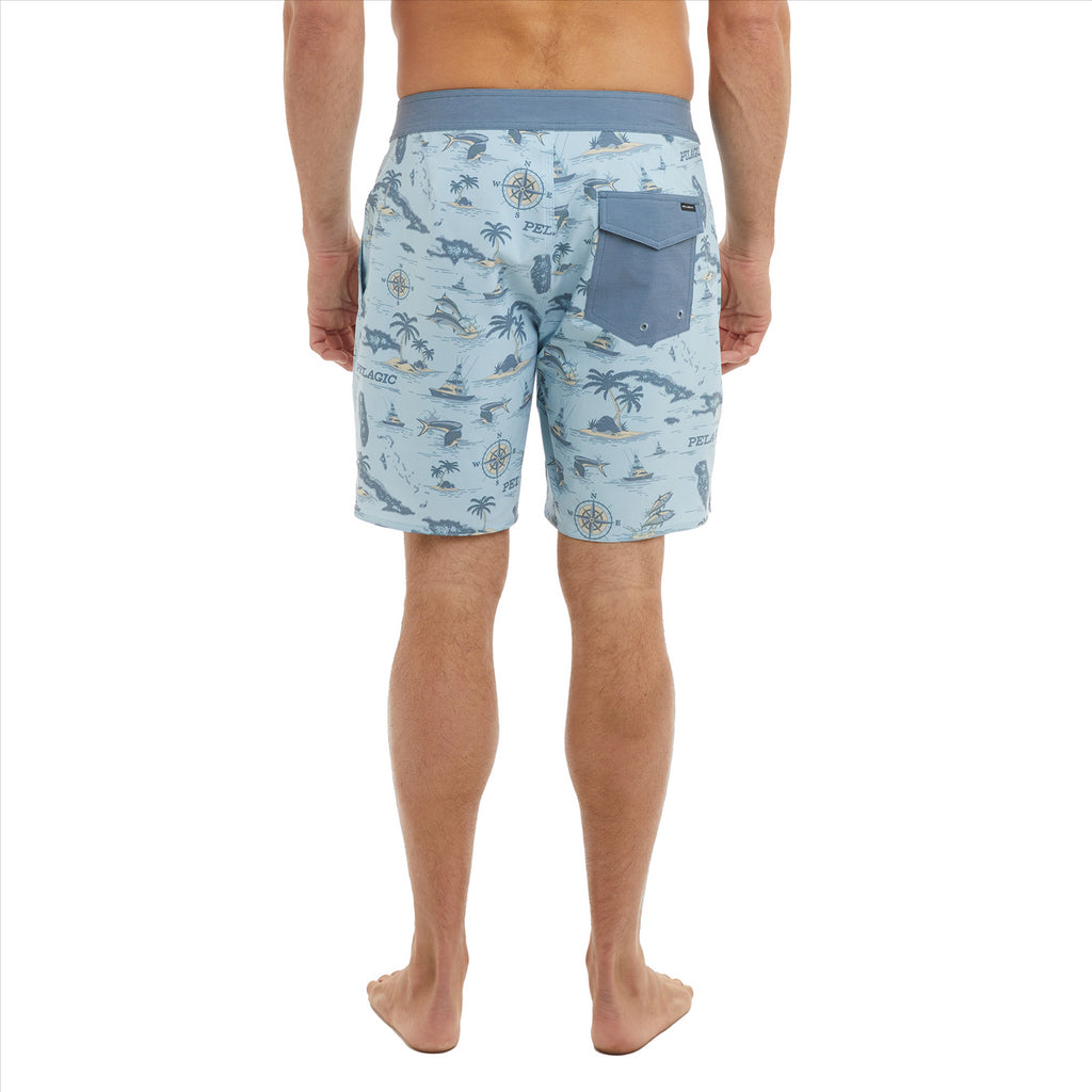 Pelagic Ledge 18" Boardshorts - Blue Fog