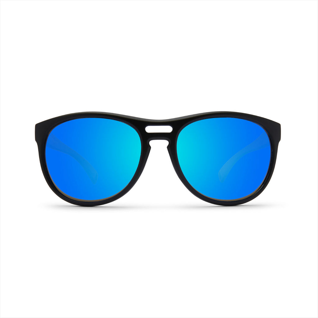 Pelagic Navigator - Polarised Mineral Glass - Matte Black/Blue Mirror