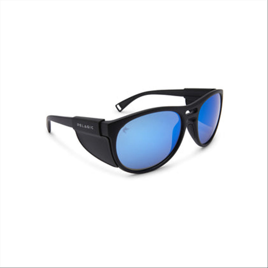 Pelagic Navigator - Polarised Mineral Glass - Matte Black/Blue Mirror