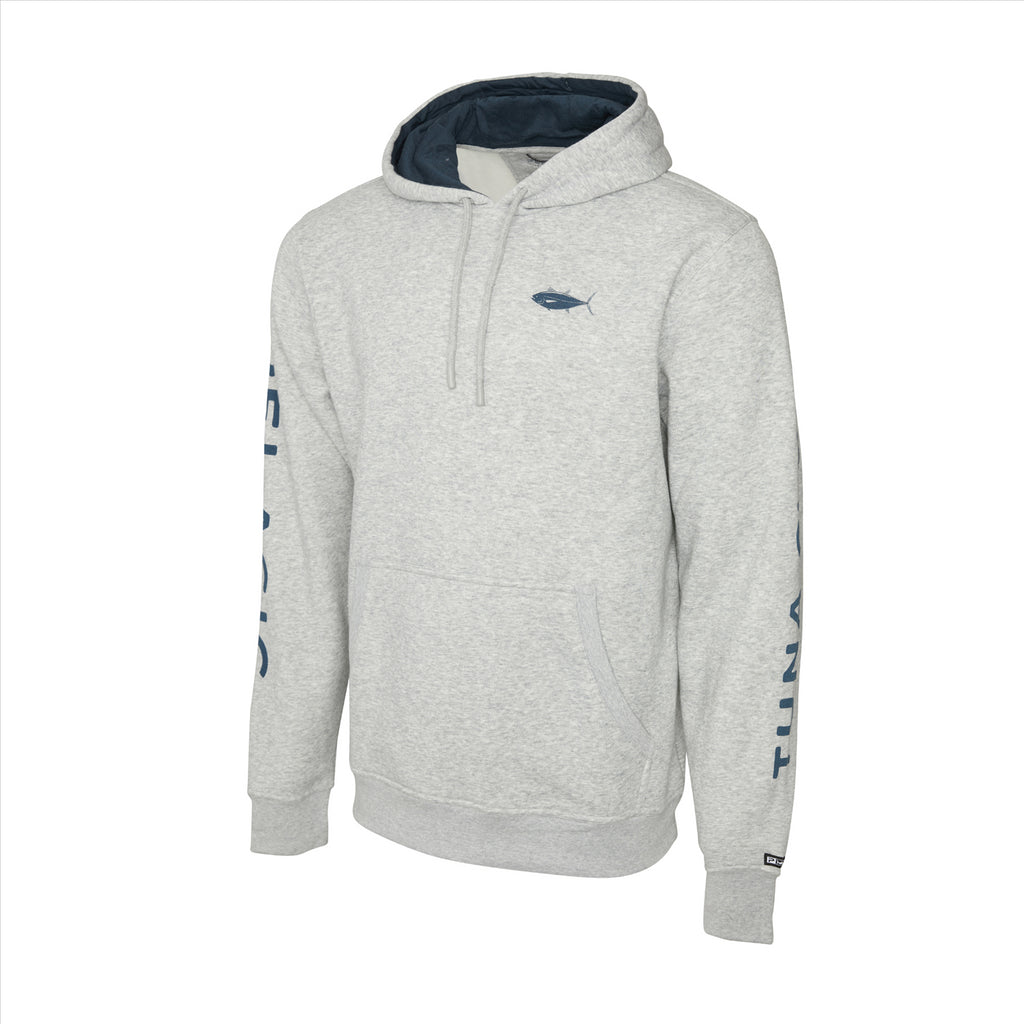 Pelagic Osborn Tuna Club Pullover Fleece Hoodie - Heather Grey