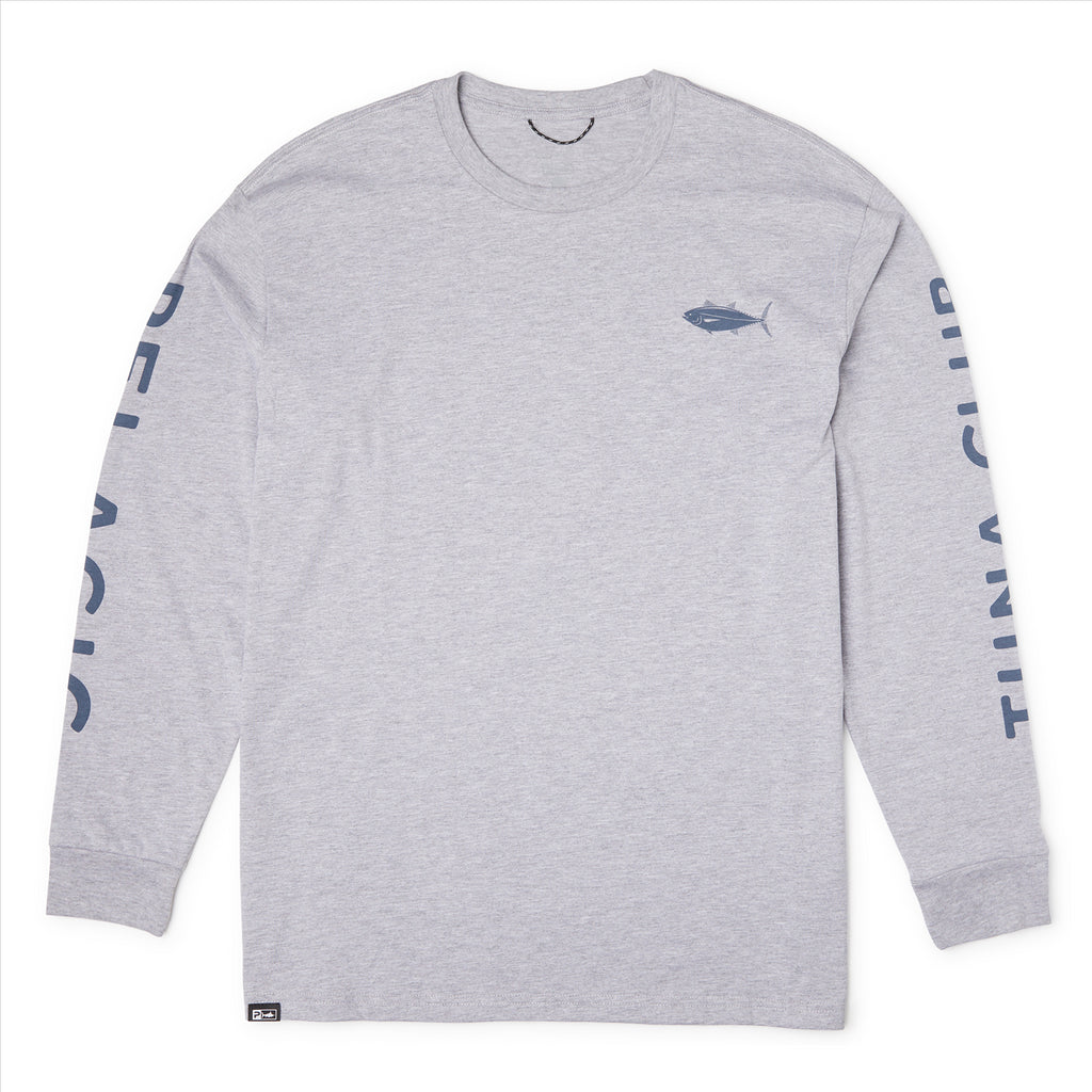Pelagic Prem Tuna Club LS T-Shirt - Heather Grey