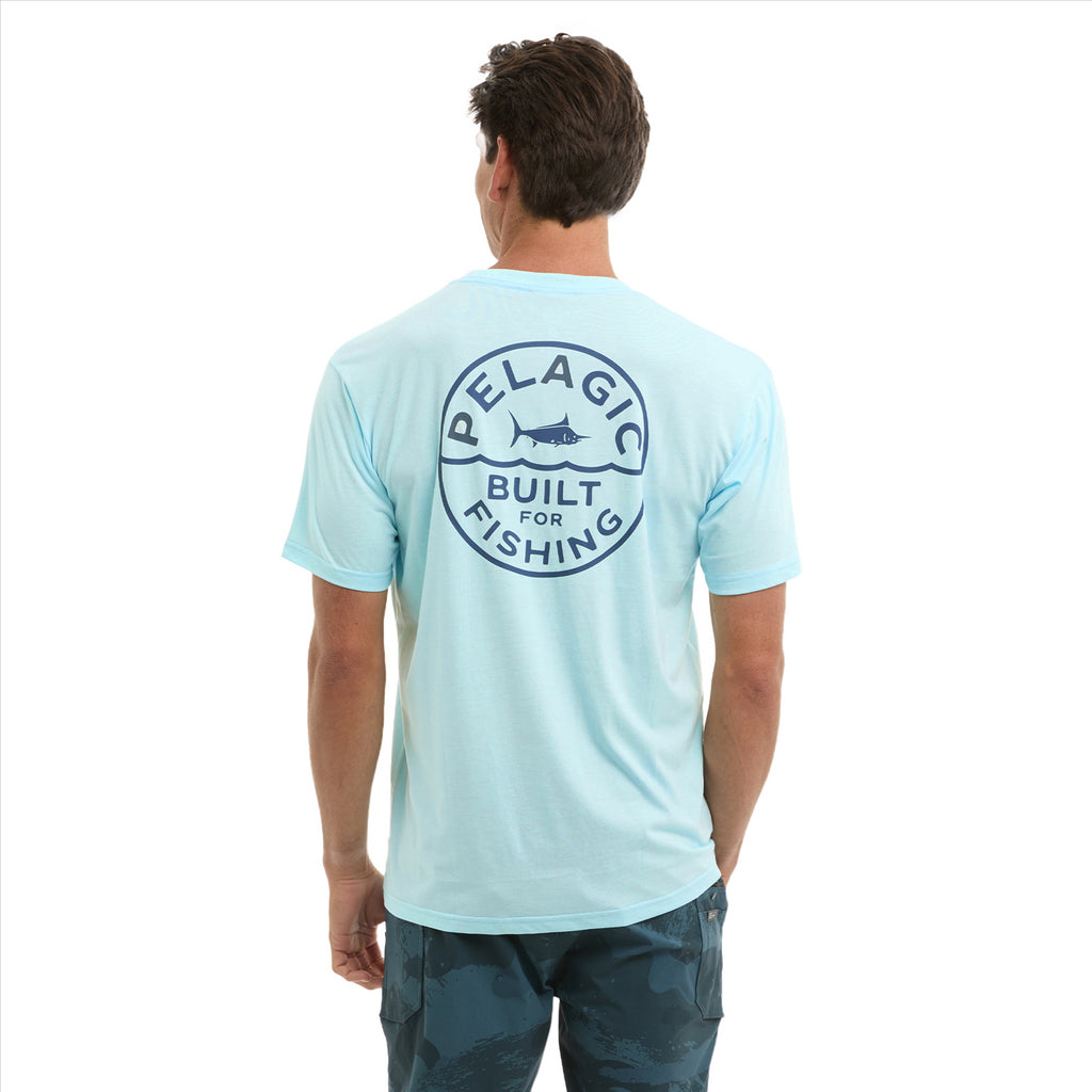 Pelagic Prem Triblend Built T-Shirt - Light Blue