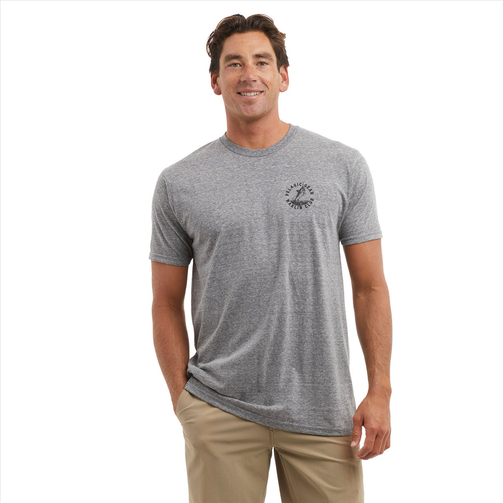 Pelagic Prem Triblend Marlin Club T-Shirt - Heather Grey