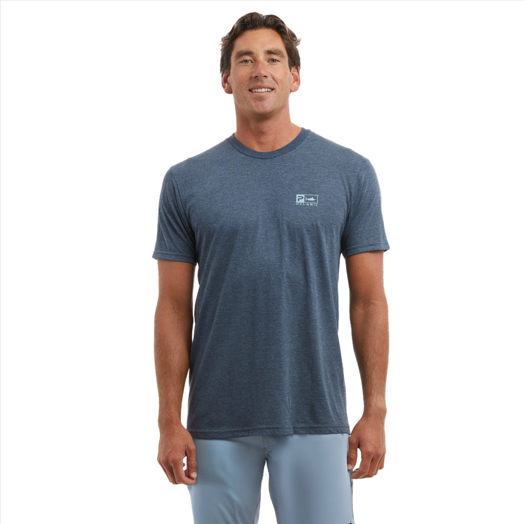 Pelagic Prem Triblend T-Shirt - Rusted Icon Petrol