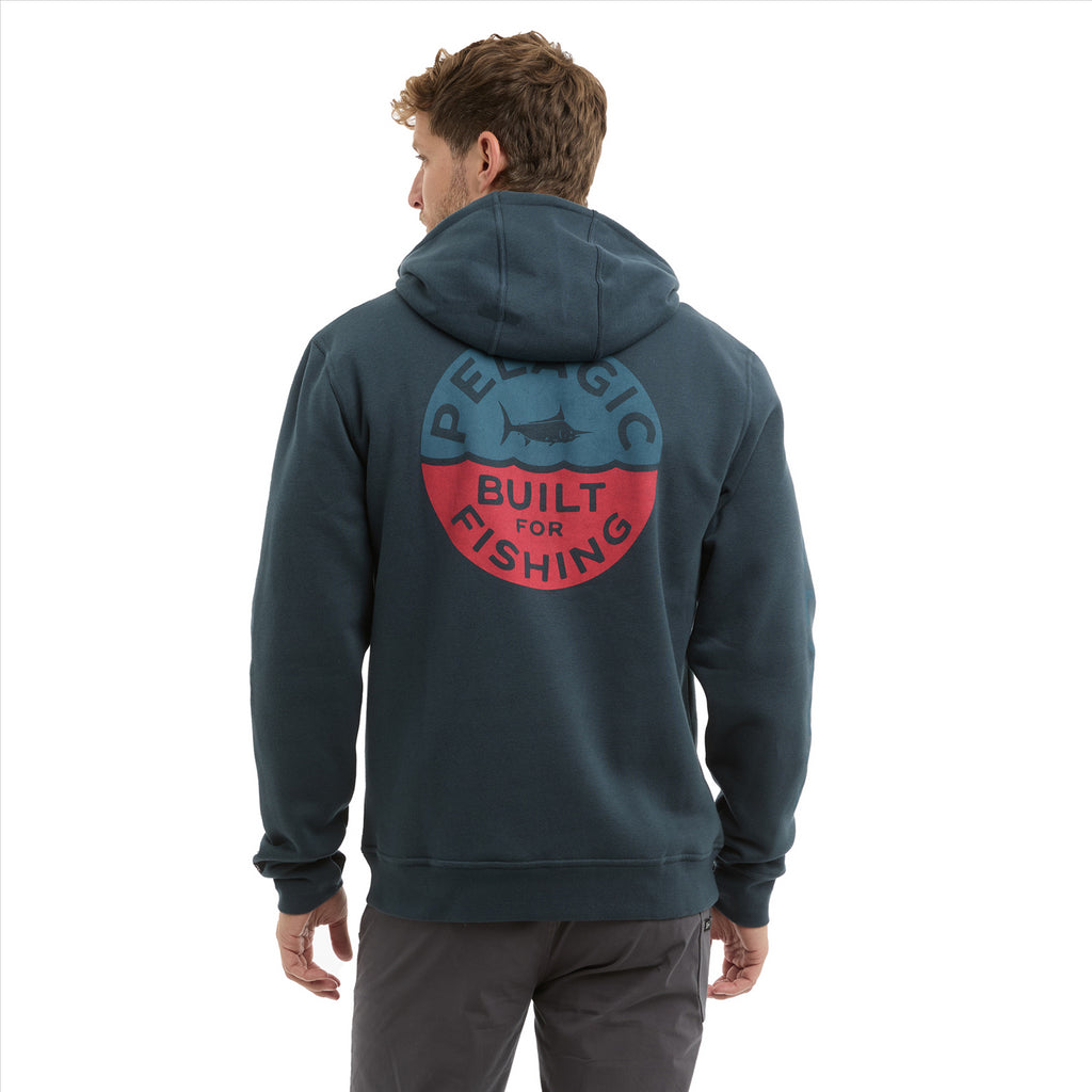 Pelagic Tanner Built Zip Fleece Hoodie - Dark Navy