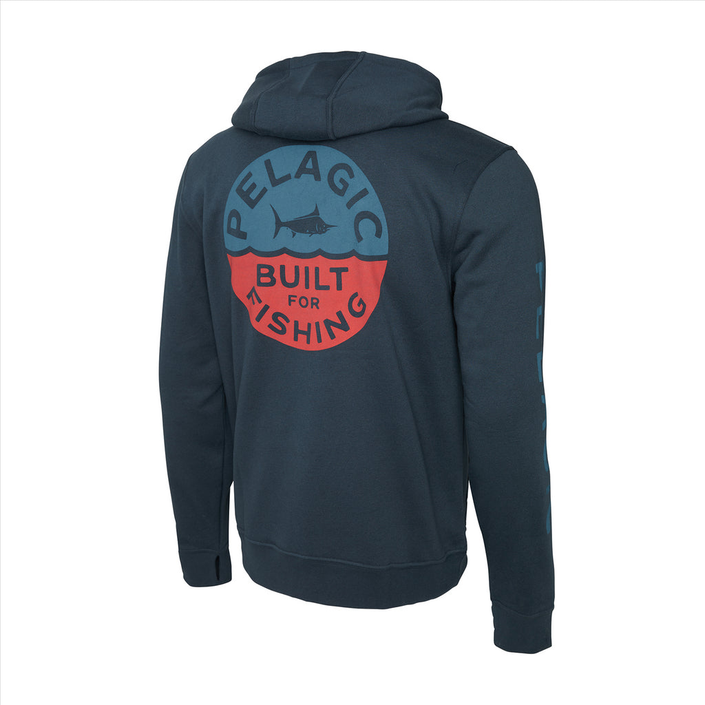 Pelagic Tanner Built Zip Fleece Hoodie - Dark Navy