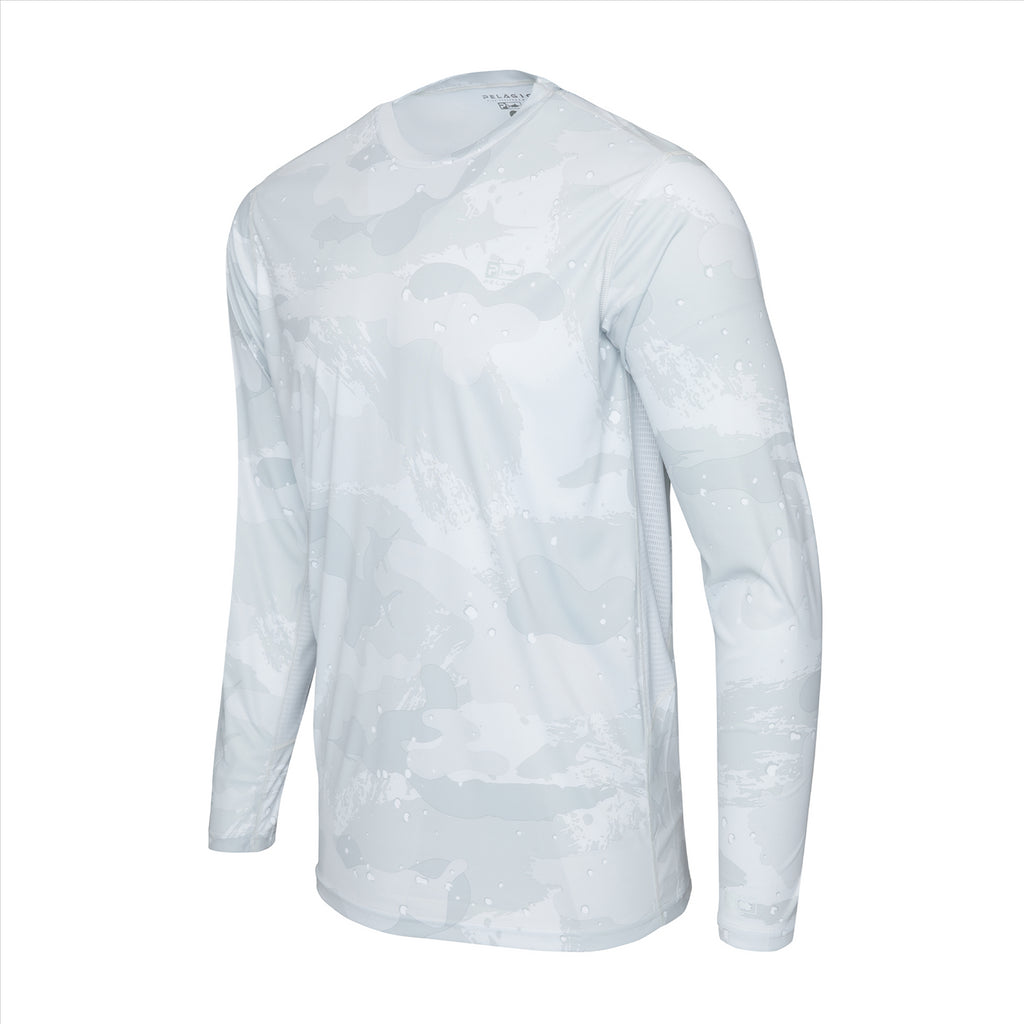 Pelagic Vaportek Fishing Shirt - Brush Camo Light Grey