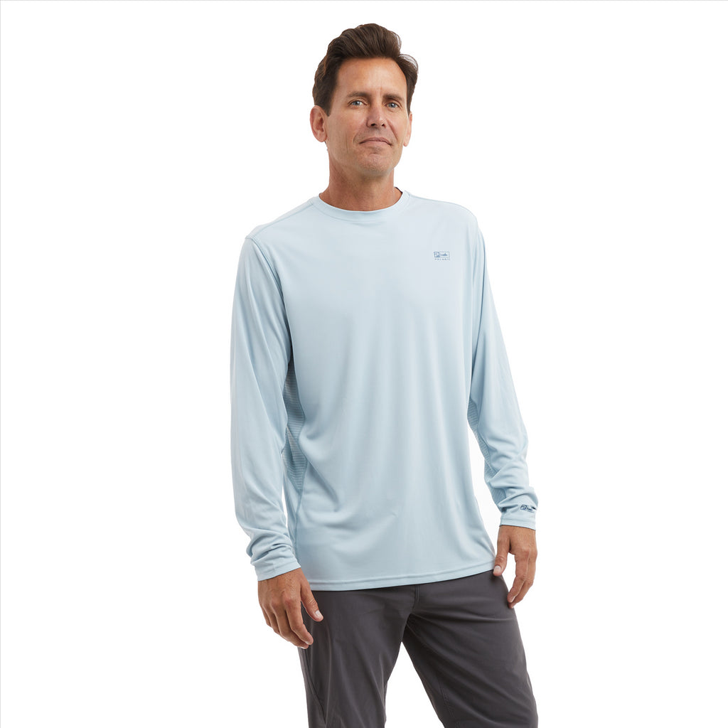 Pelagic Vaportek Goione Sporty Fishing Shirt - Blue Fog