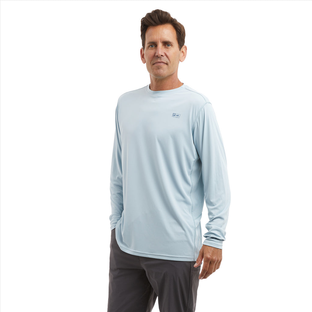 Pelagic Vaportek Goione Sporty Fishing Shirt - Blue Fog