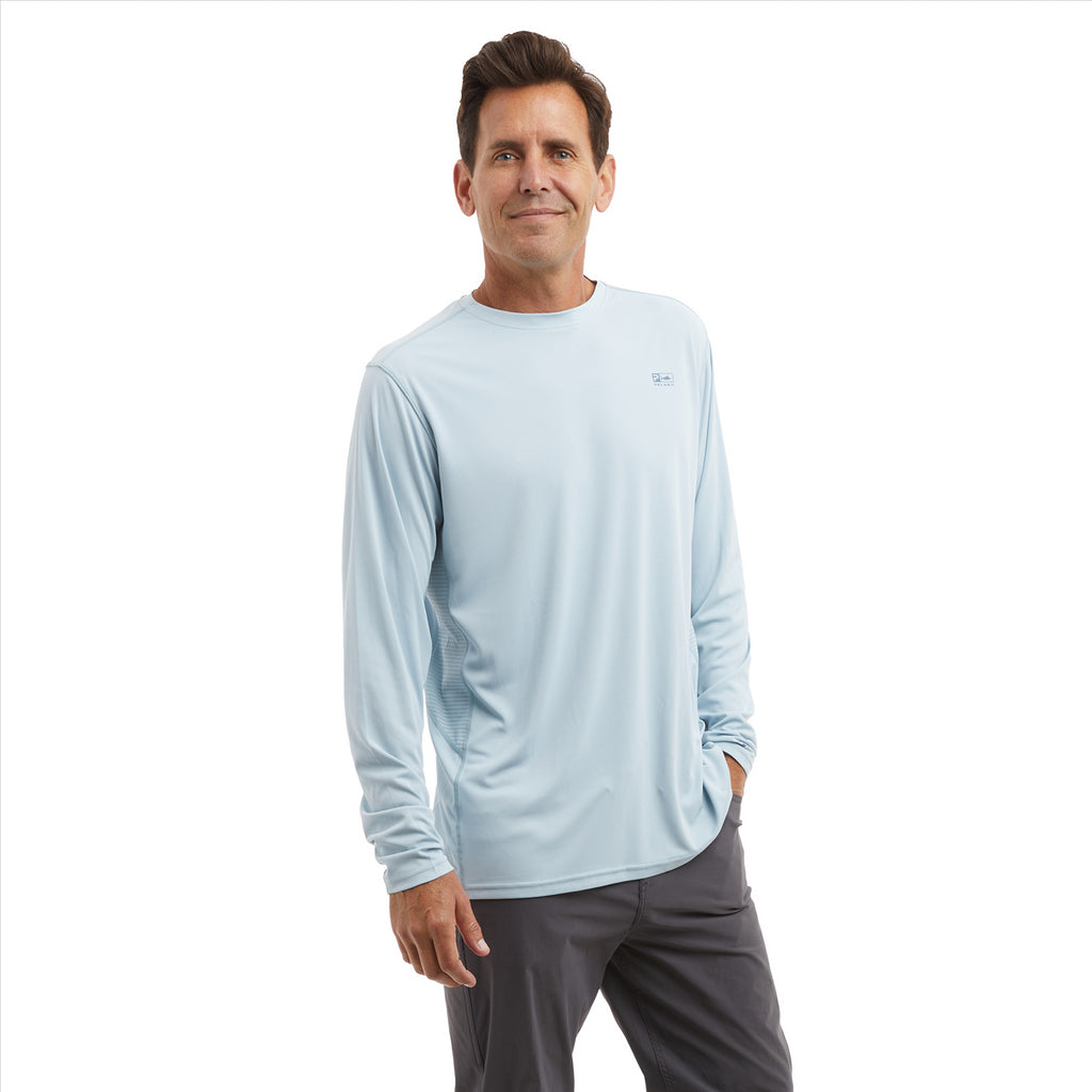 Pelagic Vaportek Goione Sporty Fishing Shirt - Blue Fog