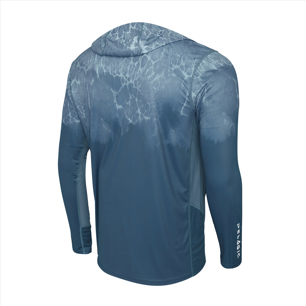 Pelagic Vaportek Hooded Fishing Shirt - Prop Wash Petrol