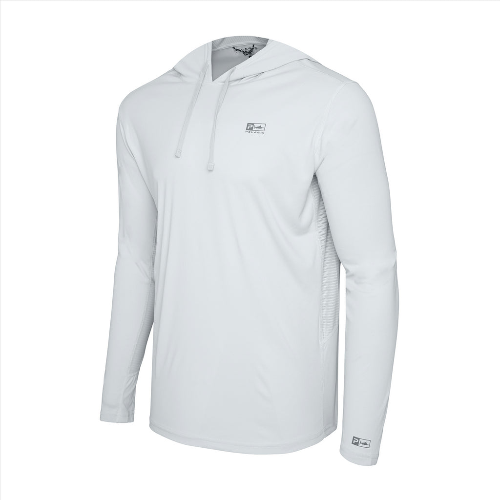 Pelagic Vaportek Solid Hooded Fishing Shirt - Light Grey