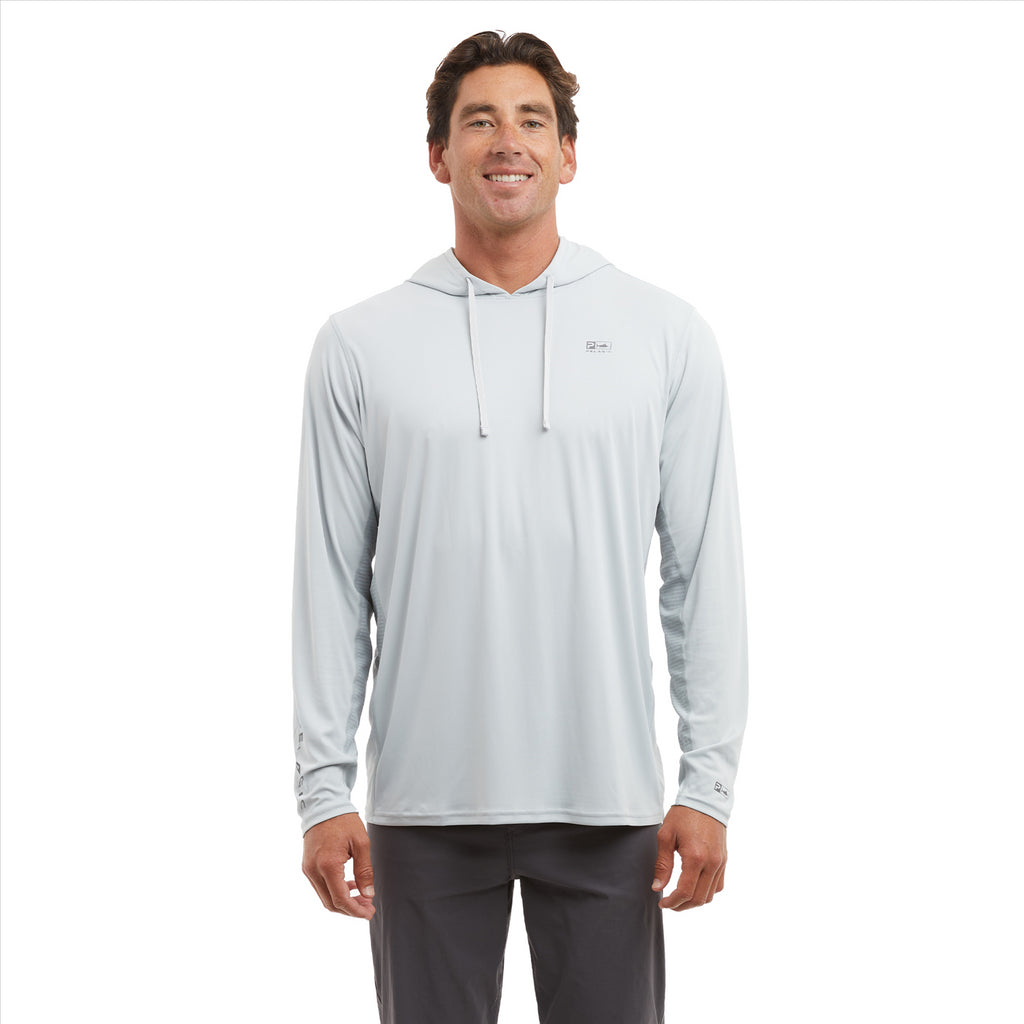 Pelagic Vaportek Solid Hooded Fishing Shirt - Light Grey