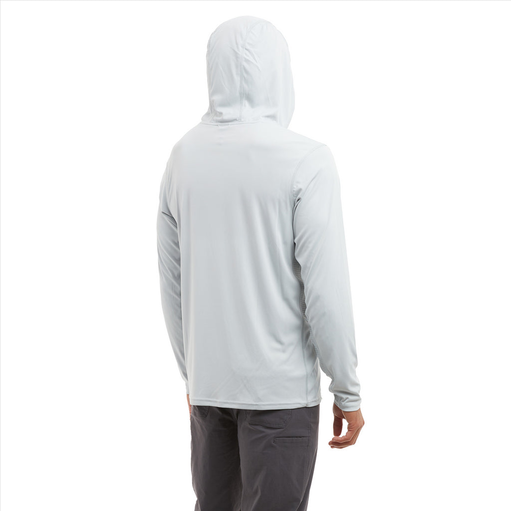 Pelagic Vaportek Solid Hooded Fishing Shirt - Light Grey