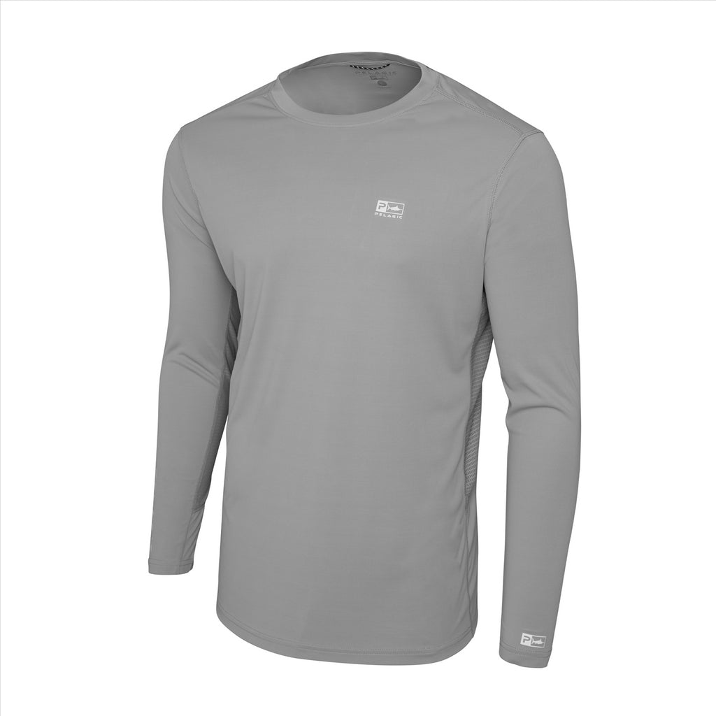 Pelagic Vaportek Solid Fishing Shirt - Grey
