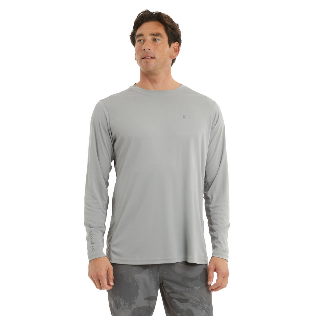 Pelagic Vaportek Solid Fishing Shirt - Grey