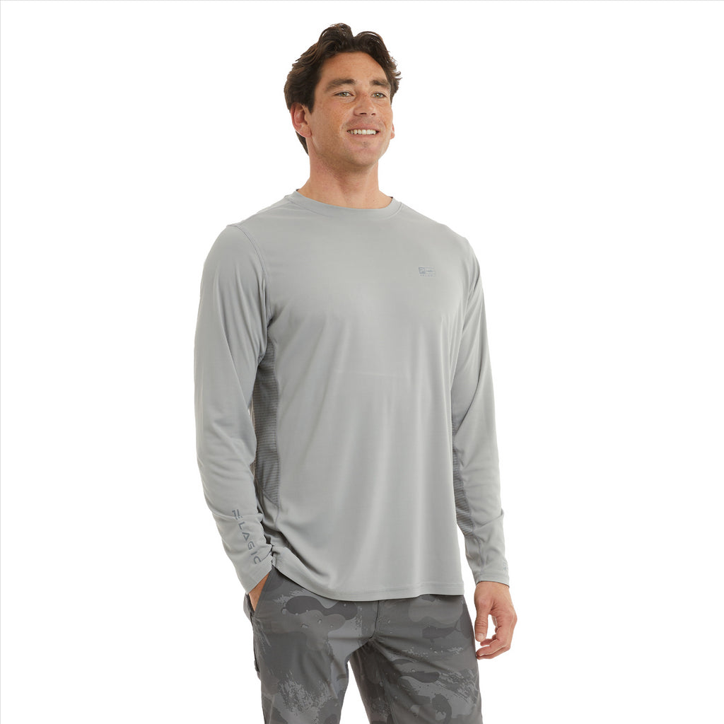 Pelagic Vaportek Solid Fishing Shirt - Grey